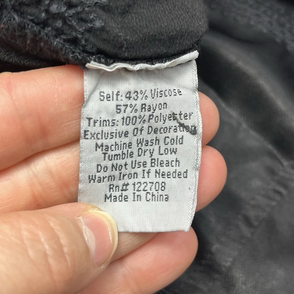 Johnny Was Crosyen Satin Embroidered Lightweight Jacket Sz S Black Elegant Party - Picture 4 of 7